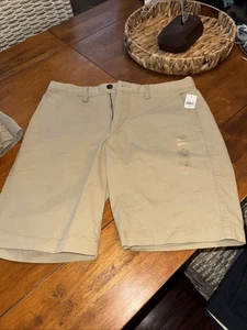 GAP Men’s Teen Flat Front Chino Shorts Tan 10" Shorts Sz 30 NWT - Picture 1 of 6