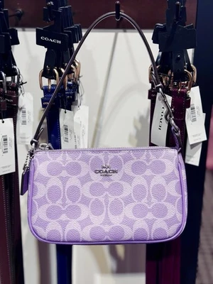NWT Coach Nolita 19 Signature Canvas CW426 Silver/Iris - Image 1 of 4