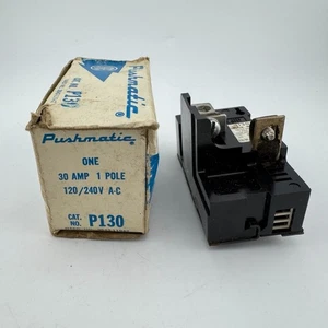 30 Amp Pushmatic ITE Gould Siemens 30A 120V Single 1 Pole P130 Breaker - Picture 1 of 5