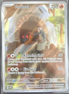 Carta Pokemon Torkoal 172/167 Illustrazione Maschera Crepuscolare Rara NM/M - Foto 1 di 2