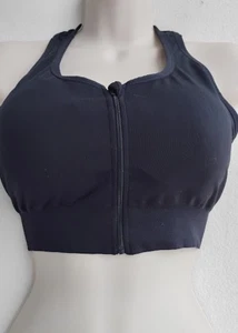 Sujetador deportivo Pro-Fit para mujer negro soporte alto cremallera frontal espalda deportiva XXL - Imagen 1 de 6