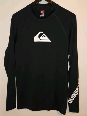 Quiksilver Men's Rash Guard Surf Tee Swim Shirt Size 2XL Long Sleeve - Image 1 of 3