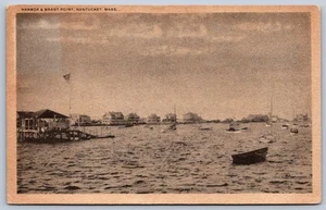 K27/ Nantucket Island Massachusetts Postkarte um 1910 Hafen Brant Point 9 - Bild 1 von 4