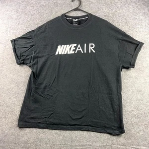 Camiseta Nike Air Para Hombres Mediana Negra Manga Corta Cuello Redondo Calce Regular Informal Camiseta - Imagen 1 de 9