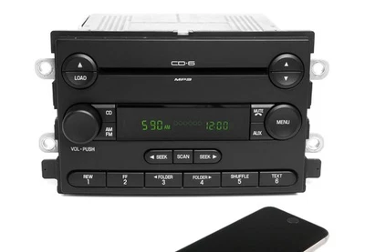 Radio reproductor de CD Ford Five Hundred AM FM 2006-2007 6G1T-18C815-BC Foto 1 de 4