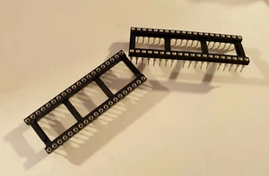 2 supports DIP40 socket 40 pins - contacts tulipe dorés, bas profil marque AUGAT - Picture 1 of 1