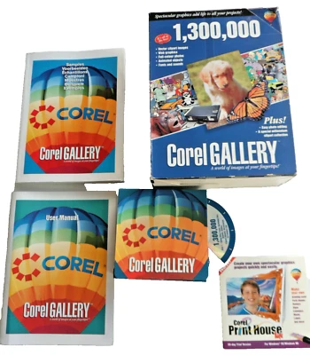 1,300,000  Corel GALLERY Art, Design, DTP,  Fonts, Presentations, Print, Web - Image 1 of 4