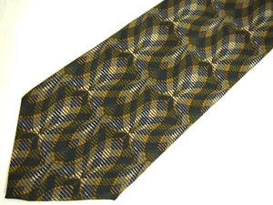 Jhane Barnes Mens Necktie Tie Grey Brown Purple Abstract Geometric Silk 58" - Picture 1 of 5