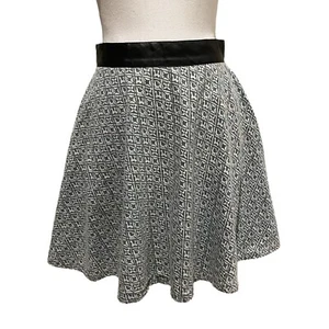Adam Levine Women's S Blue Green Faux Leather Skater Skirt with Vintage Print - Picture 1 of 5
