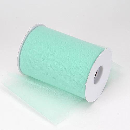 Rollo de carrete de tul de 6" tela boda artesanía tutú colores nupciales 10 25 100 yardas ⭐️⭐️ Foto 1 de 1