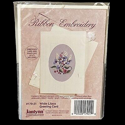 Kit De Bordado De Cinta De Felicitación Janlynn White Lilacs 179-21 • 11.01€