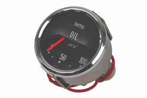 NEW JAGUAR MK2 SMITHS TYPE OIL PRESSURE GAUGE 0-100 PSI 100LBS FAST POST C15913 - Picture 1 of 3