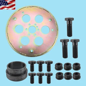 LS Adapter Flexplate W/Bolts Kit LS1 TH400 TH350 700R4 Swap Flywheel SFI 10.75" - Picture 1 of 11