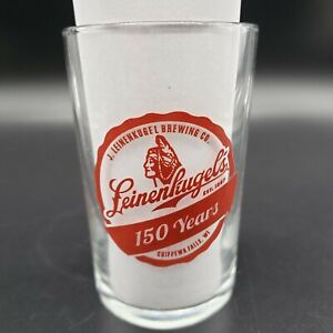 Leinenkugel's Beer Glass Clear and Beer Taster/Shot glass 150 years logo 3 3/8"