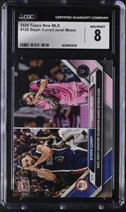 2024 Topps Now MLS Steph Curry/Lionel Messi #128 CGC 8 - Picture 1 of 2