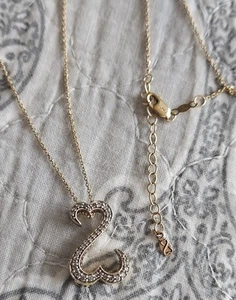 Jane Seymour 14k Yellow Gold Open Hearts Diamond Pendant & Necklace - Picture 1 of 9