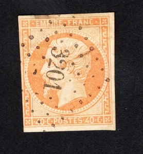 France 1853 stamp Mi# 15a used CV=14.4$ - Picture 1 of 2