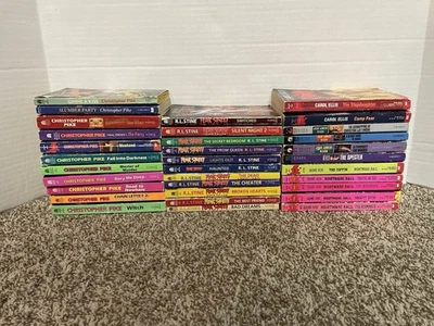 VTG Lot of 33  YA Horror Paperback Books Stine Pike Hoh Ellis - FREE SHIPPING ! - Imagem 1 de 4