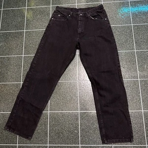 Wrangler Relaxed Fit Black Denim Men’s Jeans Tag Size 34x32 - Picture 1 of 11