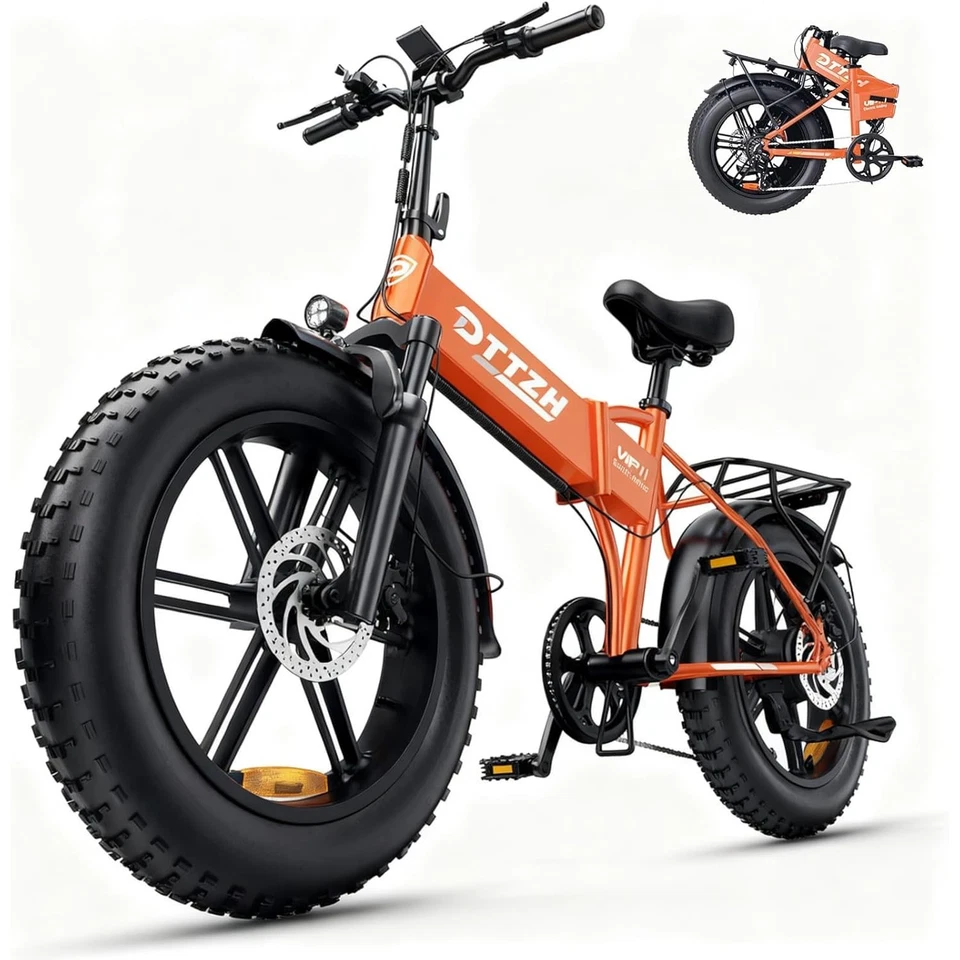 Bicicleta Eléctrica Plegable DTZH T40 48V 1200W 20Ruedas Neumático Graso Off-Road Ebike UL2849 Foto 1 de 4