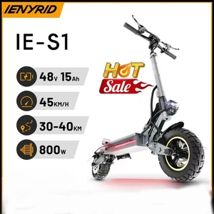 IENYRID S1 Electric Scooter 800W Motor 48V 15Ah 10" Folding Off-road EScooter - Picture 1 of 23
