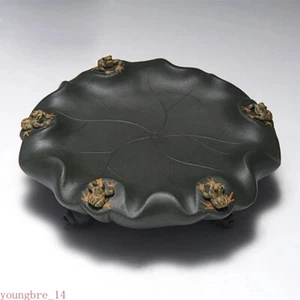 Tea Pet Creative Water Spray Lotus Leaf Kung Fu Tea Pet Tearoom Ornament Gift - Picture 1 of 6