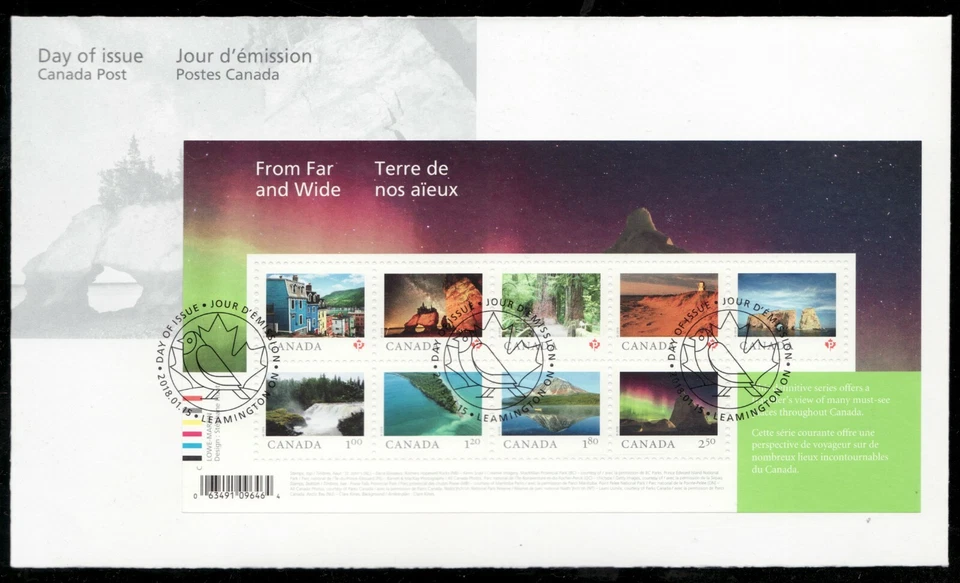 #3056 OFDC Souvenir Sheet - Canada - 2018 - From Far & Wide - Superfleas - Image 1 of 1