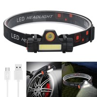 10000LM XPE+COB LED Headlamp Headlight USB Rechargeable  Flashlight Torch 2Modes
