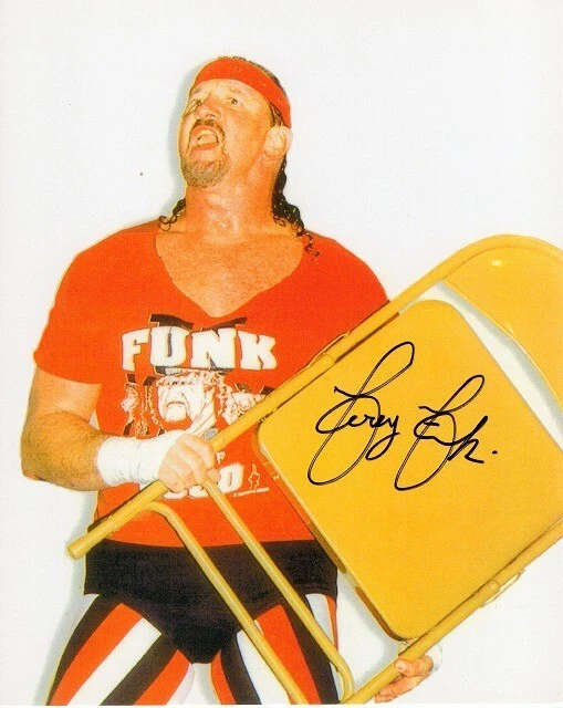 Foto autógrafa firmada a mano de 8 x 10 luchador profesional Terry Funk Foto 1 de 1