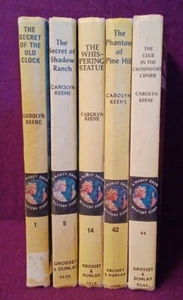 Nancy Drew Mystery Stories Book Lot Of 5 Hardcover Vintage 1960's-1970's - Picture 1 of 2