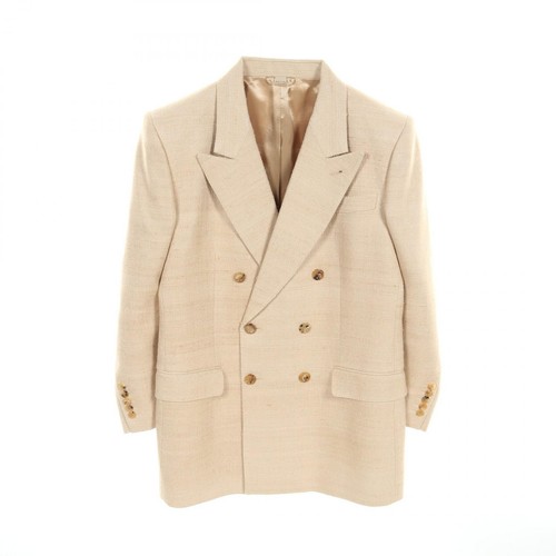 GUCCI Giacca Sartoriale 686096 Seta Beige Usata Uomo Tg 56