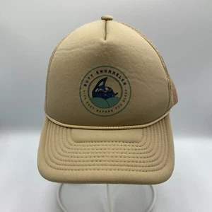 Butt Snorkeler Dive Deep Before You Sleep Trucker Snapback Hat Cap Tan - Picture 1 of 5