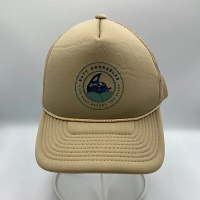 Бейсболка Butt Snorkeler для глубокого погружения перед сном водитель грузовика кепка желтовато-коричневая - Изображение 1 из 4