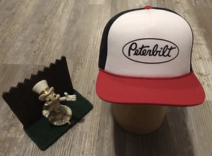 NEW-Peterbilt Logo Foam Trucker Hat Cap Richardson Red White Blue - Picture 1 of 7