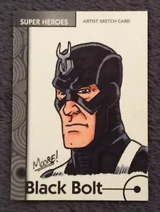2013 Marvel Retro BLACK BOLT Sean Moore Sketch Card Base Art Insert Illuminati - Picture 1 of 2