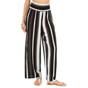 Ralph Lauren 286710 BLACK/WHITE Striped Pull-on Cover-Up Pants, Size Medium - Picture 1 of 2