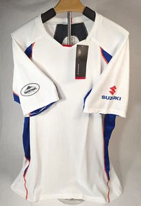 SUZUKI × KUSHITANI Collaboration Motocross Size XL T-Shirt / White Dri-Fit - Picture 1 of 9