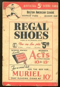1940 Indians v Red Sox Program Unscored Fenway Ted Williams Jimmie Foxx Ex 54959 - Picture 1 of 3