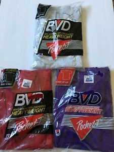 Camiseta de bolsillo vintage años 80 BVD peso pesado - Imagen 1 de 7