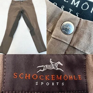 Schockemöhle Sports Riding Pants Equestrian Khaki Taupe Breeches US 32L EU 94 - Imagen 1 de 19
