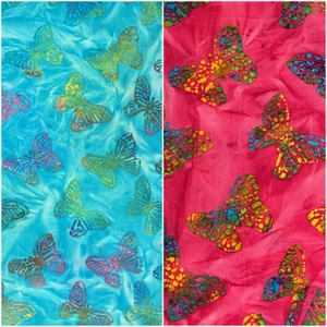 100% Cotton Batik Fabric John Louden Butterfly Butterflies East Bight 110cm Wide - Picture 1 of 7