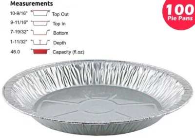 Handi-Foil 11" Aluminio Tarta Lata 1 11/32" Profundo 100/PK - Platos Extra Profundos para Pastel Foto 1 de 3