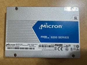 Micron 9200 PRO 3.84TB 2.5" U.2 NVMe MTFDHAL3T8TCT (Low Hours 100% Health) - Photo 1/1