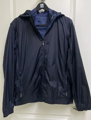 Chaqueta cortavientos ZEGNA Sport Light Shell 3 en 1 azul marino de nailon XL Foto 1 de 4