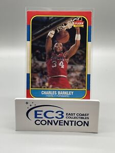 CHARLES BARKLEY - FLEER #7 1986 Rookie Card - NBA Basketball - Ungraded 