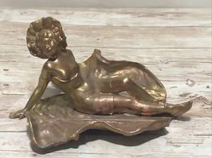 Antike kaltbemalte Bronze liegende Dame Figur von Jennings Brothers JB 2039 - Bild 1 von 24