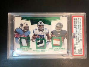 2016 Panini Flawless RC 2/2 Emerald Ezekiel Elliott, Derrick Henry PSA 9 POP 1 !