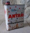Vintage ANTAR Molygraphite Oil can tin old antique France french canister #2