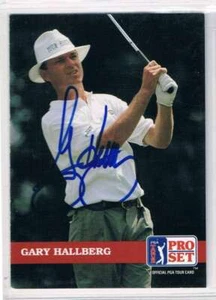 1992 Pro Set #112 Gary Hallberg NM MT Auto - Bild 1 von 1
