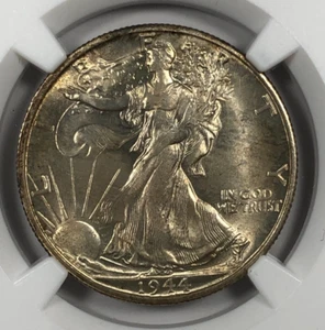 1944-S 50c Walking Liberty Half. .50. NGC MS64 - Picture 1 of 5